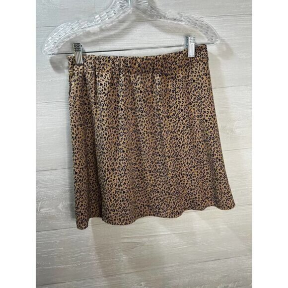 Leopard Print Mini Skirt With Side Zipper By‎ BP. Size S - Picture 2 of 6